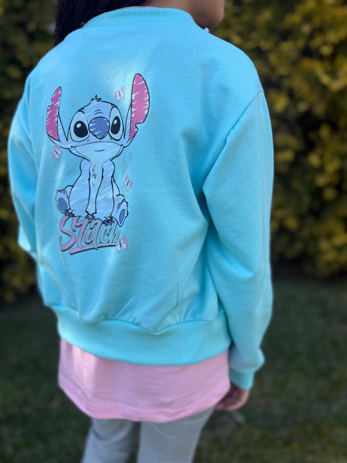 Conjunto de niña con legging de Stitch - primavera