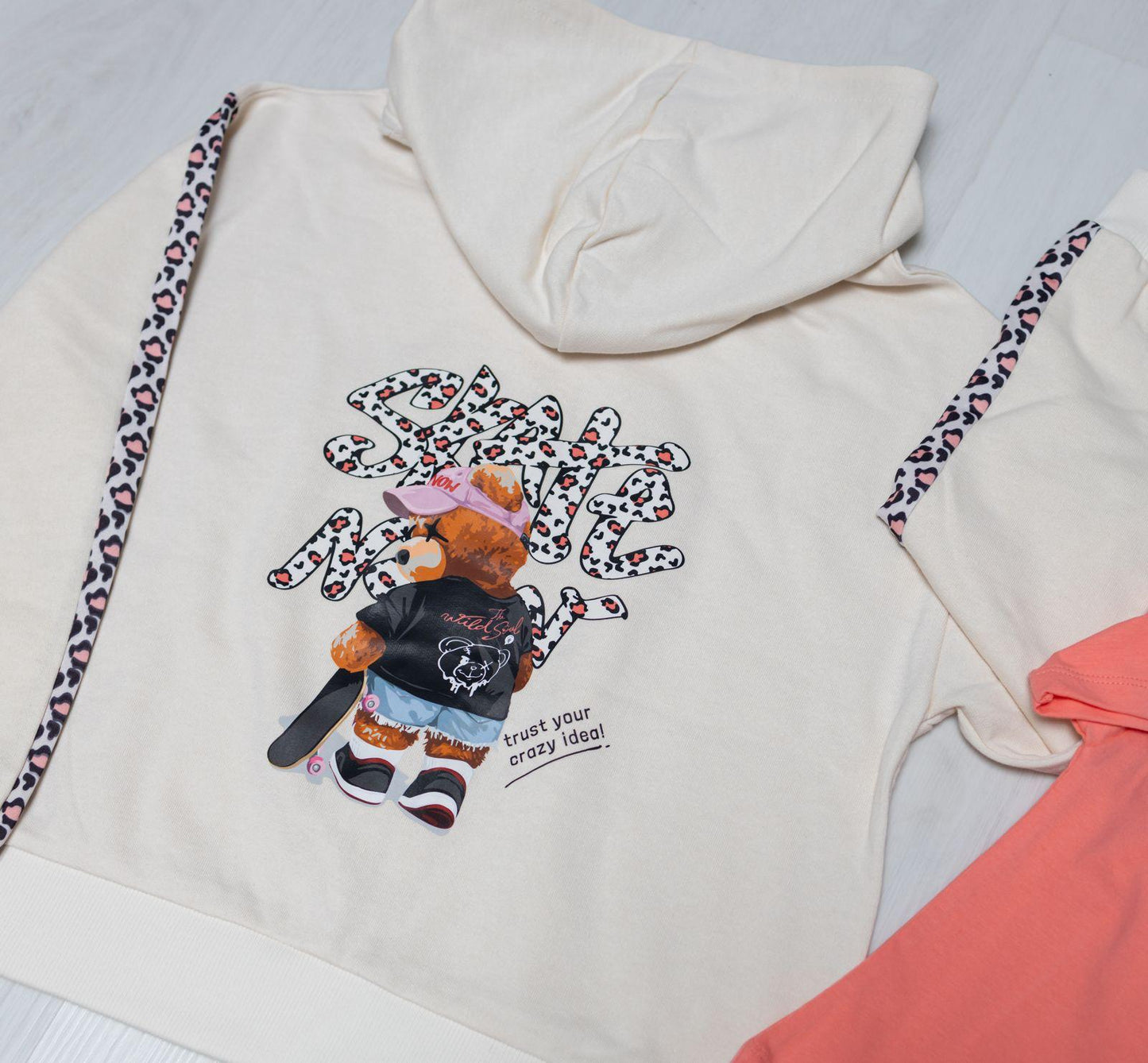 Conjunto de niña de 3 piezas oso Skate - primavera