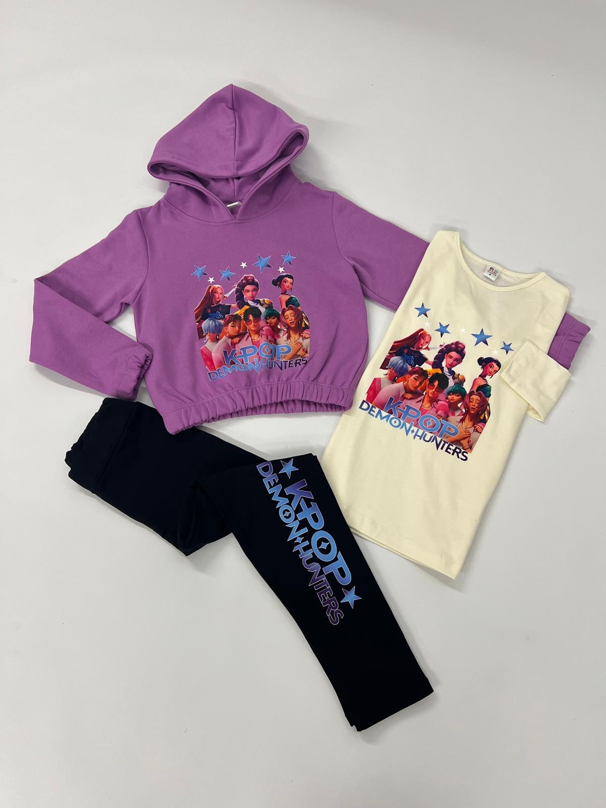 Chandal de niña 3PZ morado K- Pop - Pronta Moda