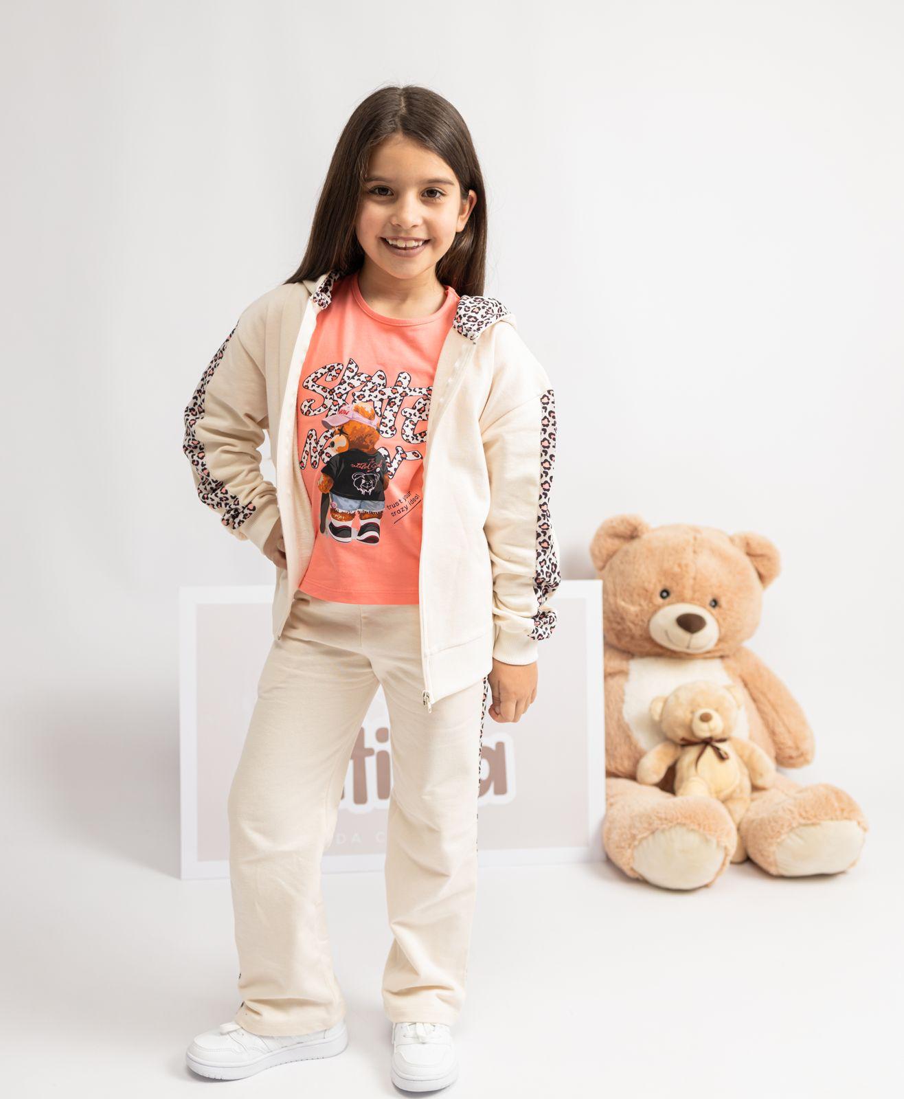 Conjunto de niña de 3 piezas oso Skate - primavera