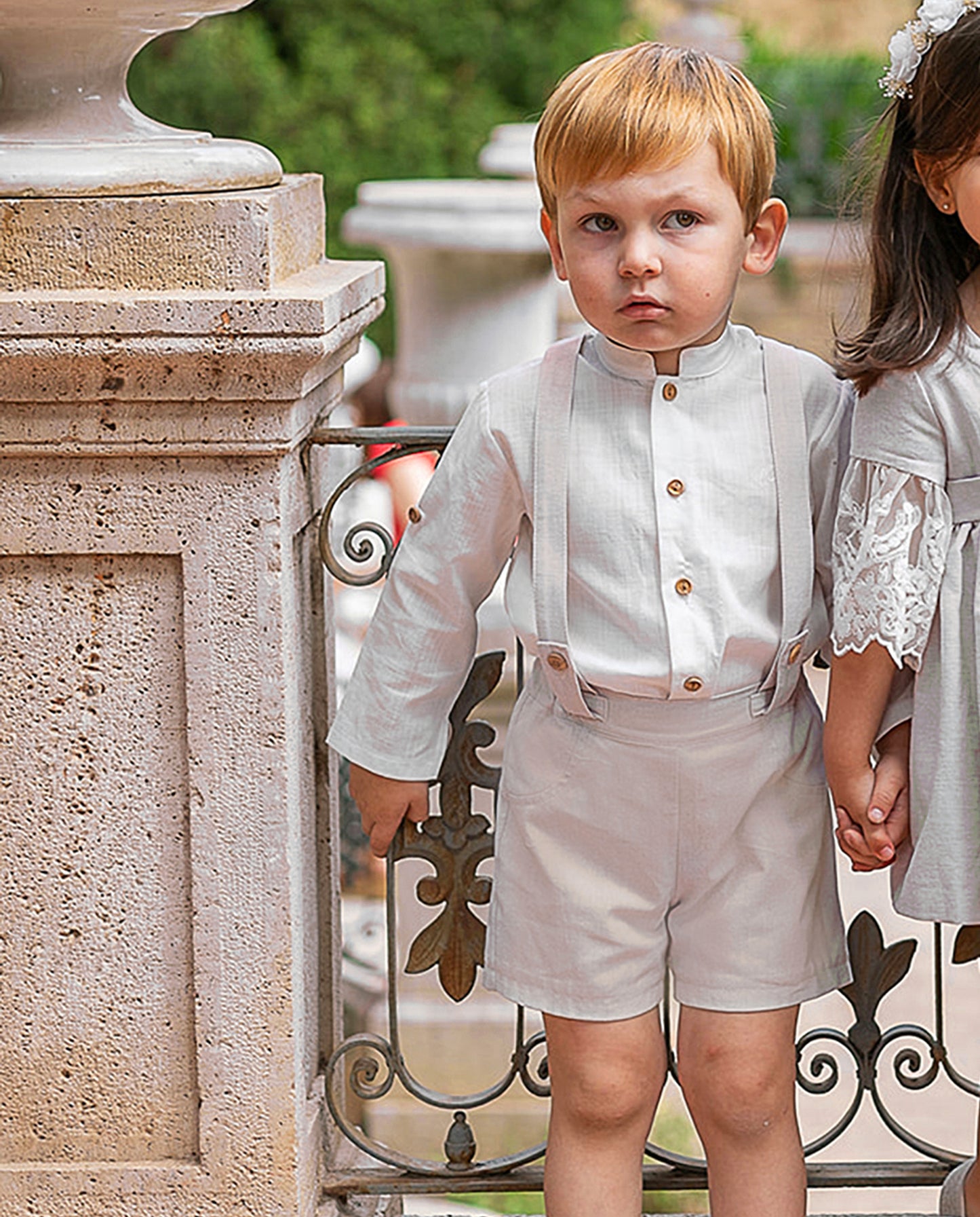 Conjunto de niño ceremonia en tostado - Coco Acqua 2025