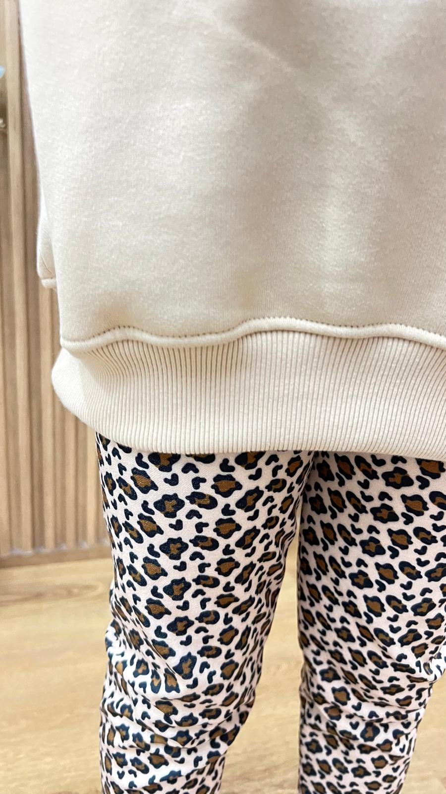 Chándal Niña "Wild Bear" (Leopardo y Beige) - Pronta moda