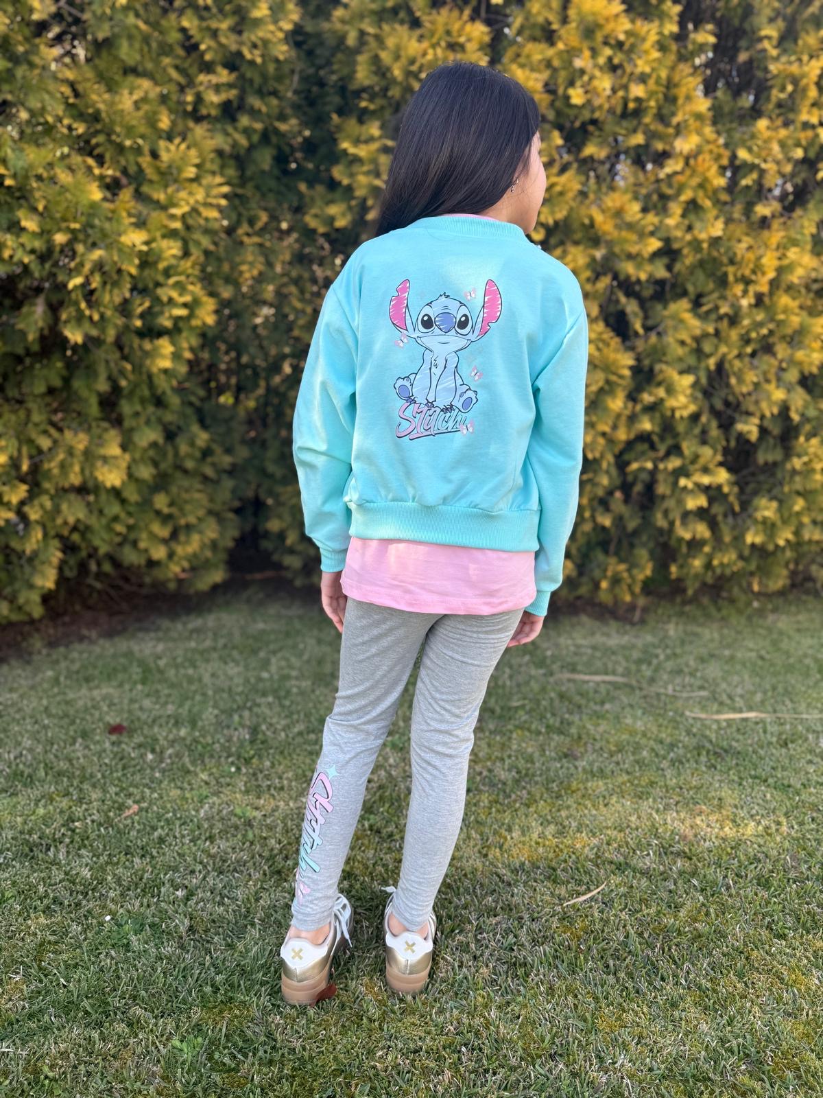 Conjunto de niña con legging de Stitch - primavera
