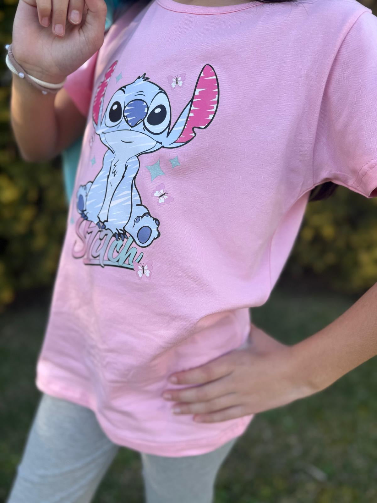 Conjunto de niña con legging de Stitch - primavera
