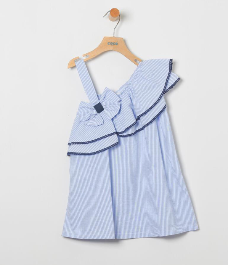 Vestido azul de rayas - Coco Acqua 2025