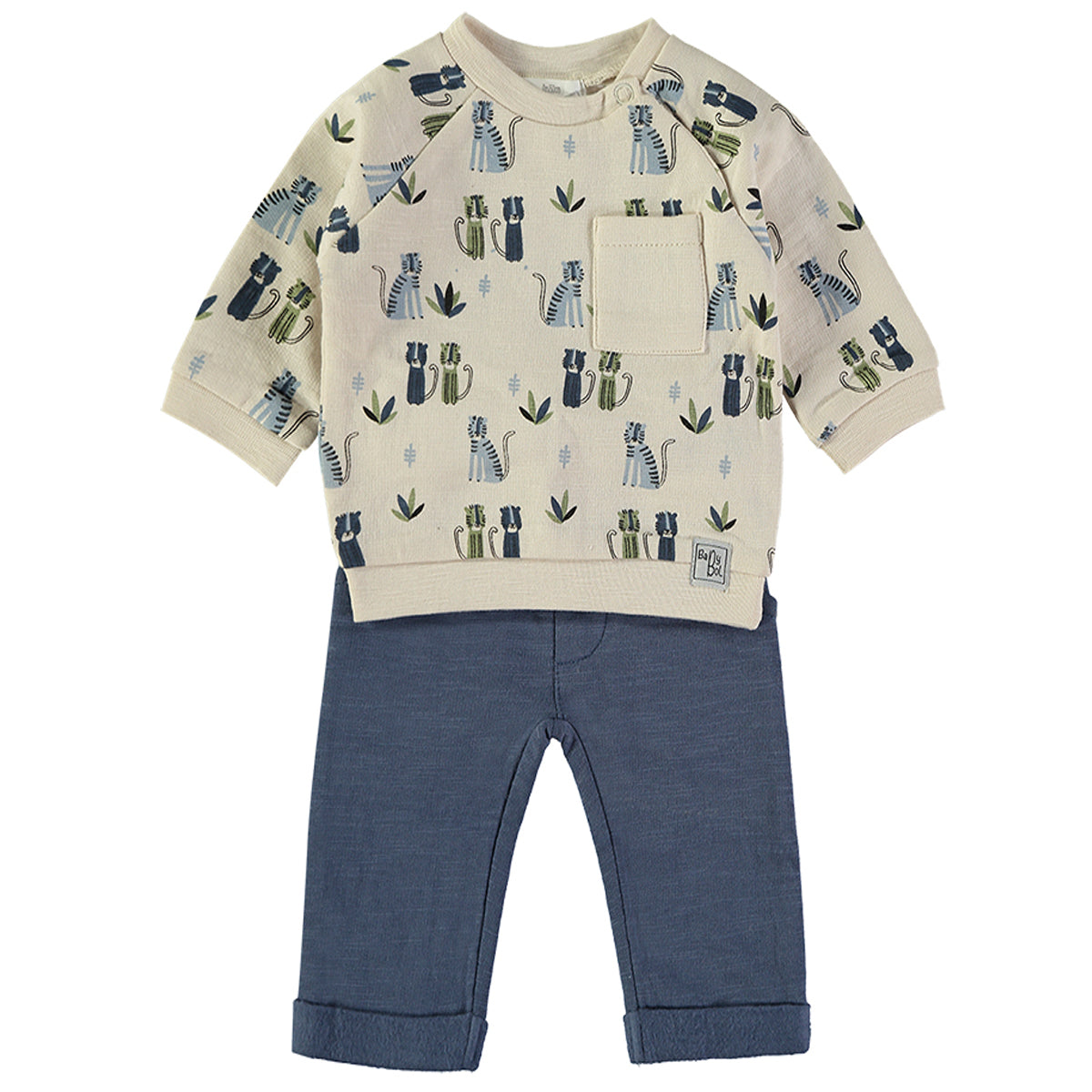 Conjunto bebé niño tigres - beige - Babybol