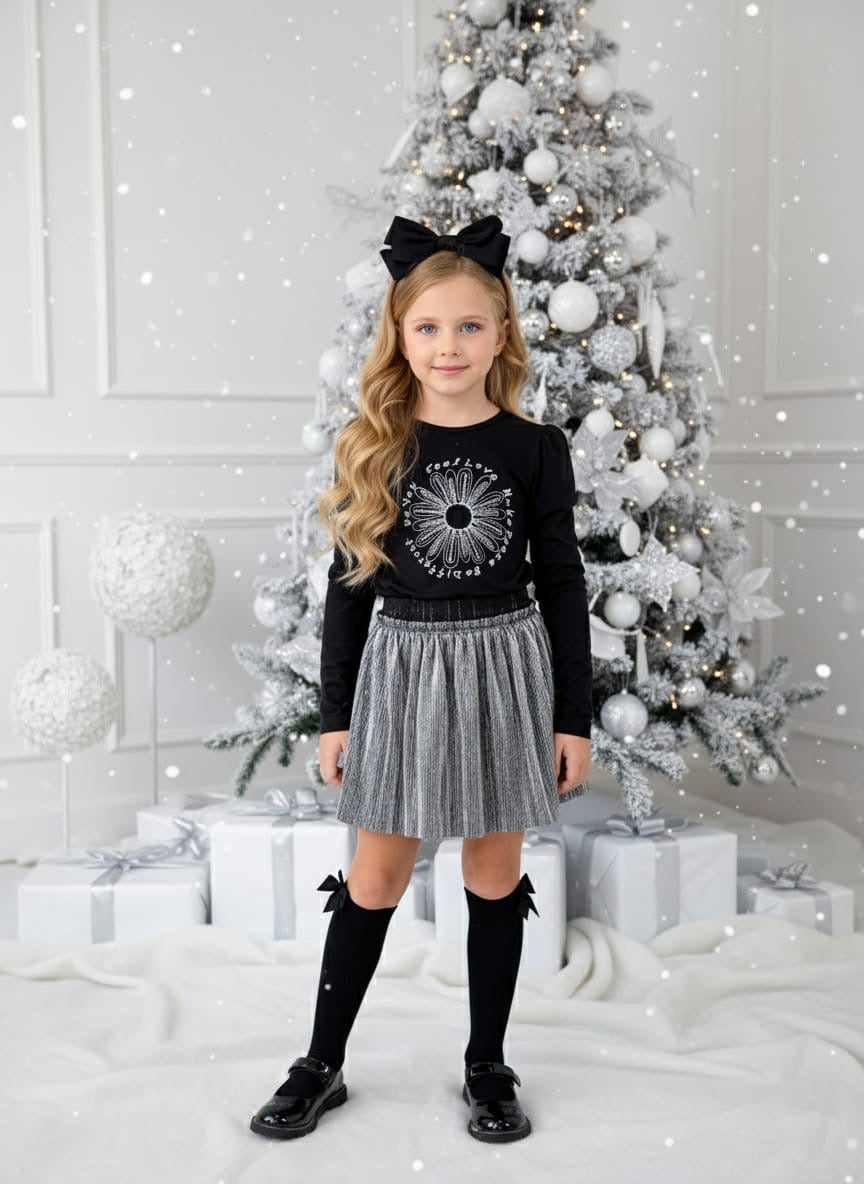 Conjunto de falda y camiseta de niña - pronta moda