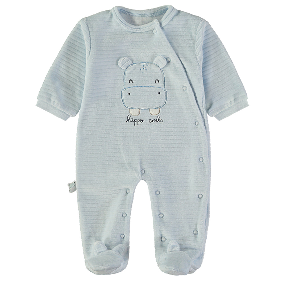 Pijama azul tundosado hipopótamo - Babybol
