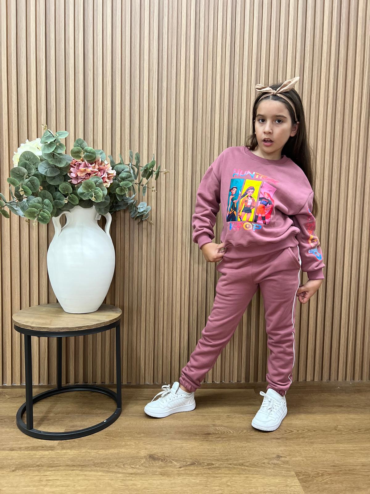 Chandal rosa vintage de K- pop - Pronta moda