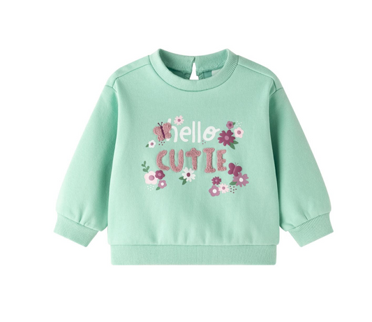 Sudadera bebé en verde agua - Newness invierno