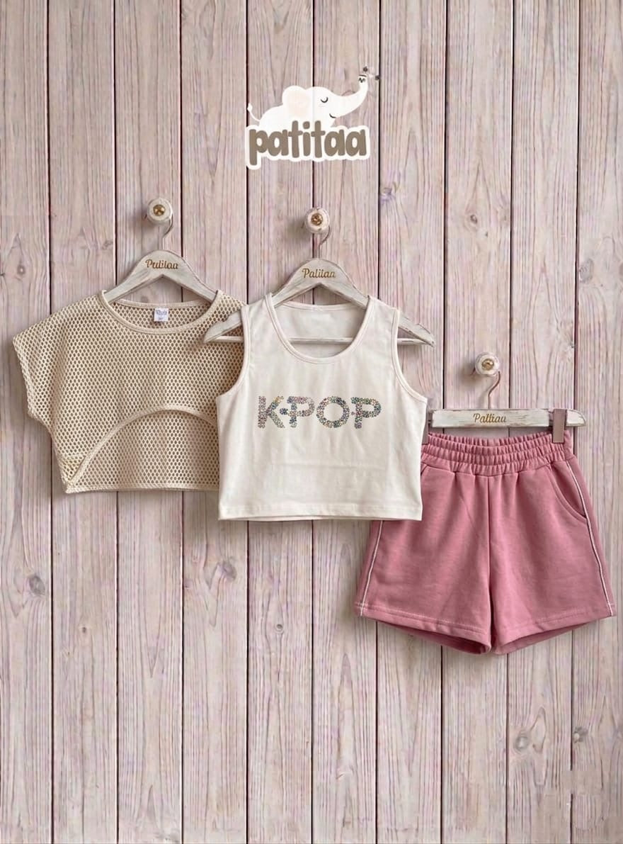 Conjunto top redecilla - K- Pop