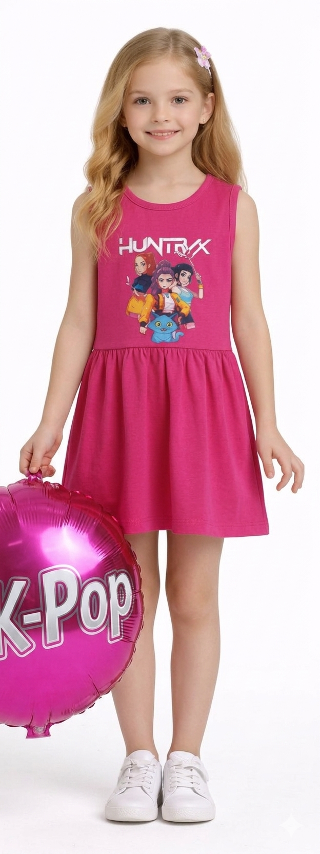 Vestido fucsia guerreras K-pop - Pronta Moda