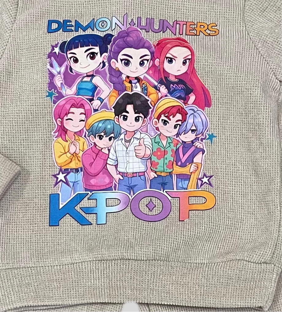 Chandal de niña micropana K- Pop beige - Pronta Moda