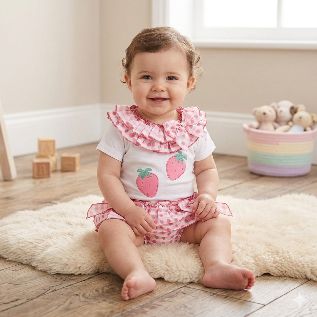 Conjunto bebé niña 🍓 fresas