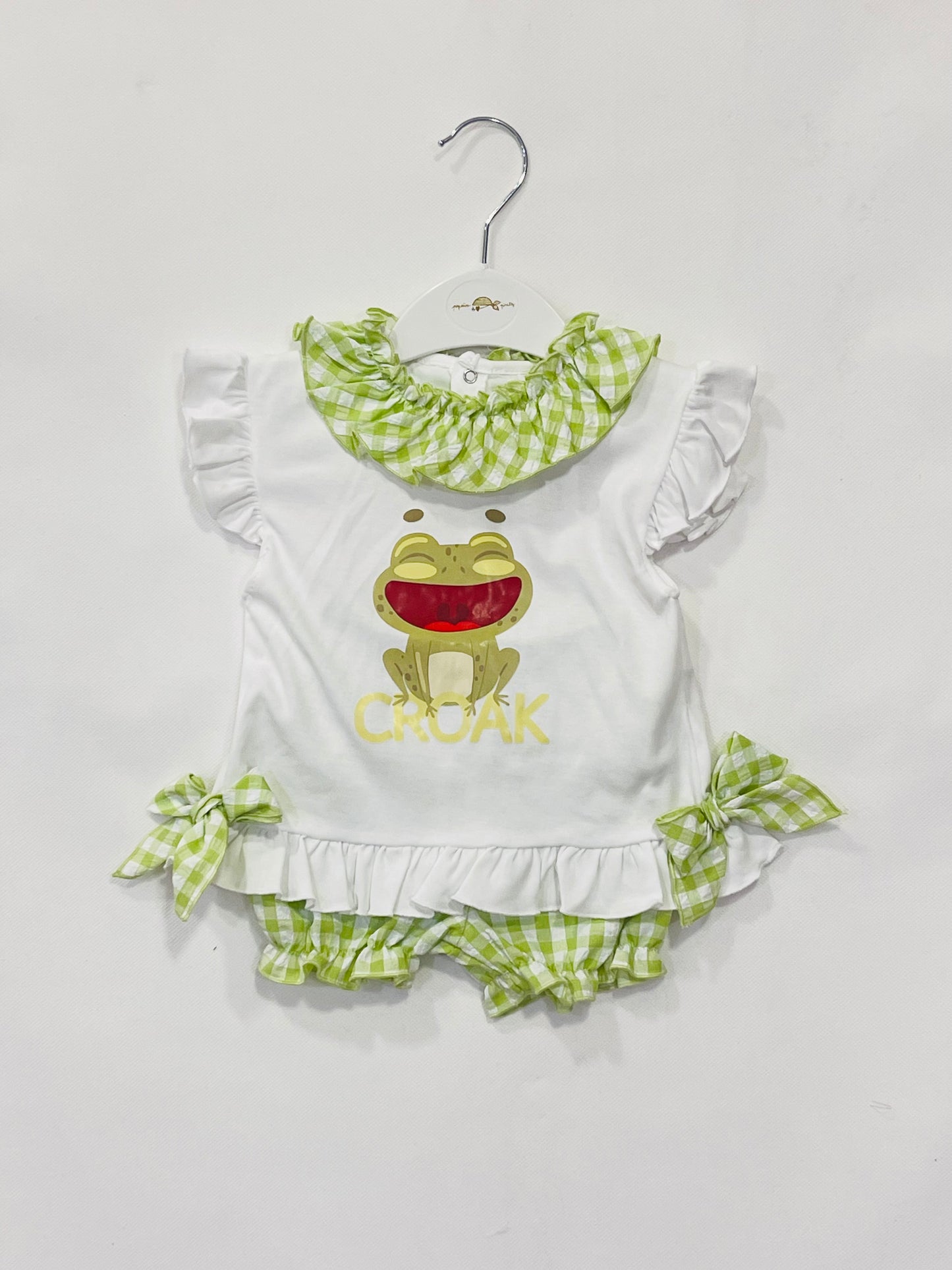 Conjunto niña rana verde - Pequeños Piratas