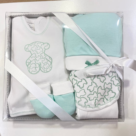 Conjunto bebé, Oso verde de primera puesta