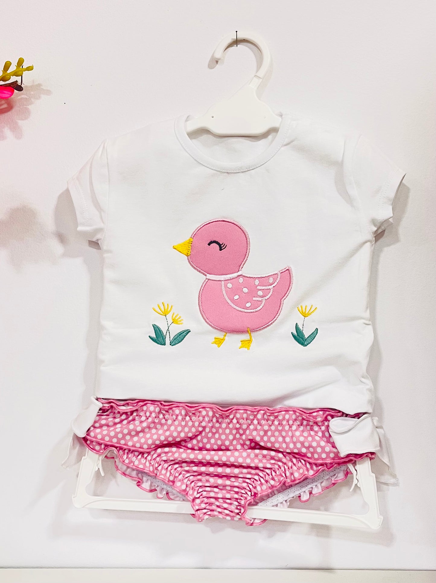 Conjunto patito de baño para niña bebé
