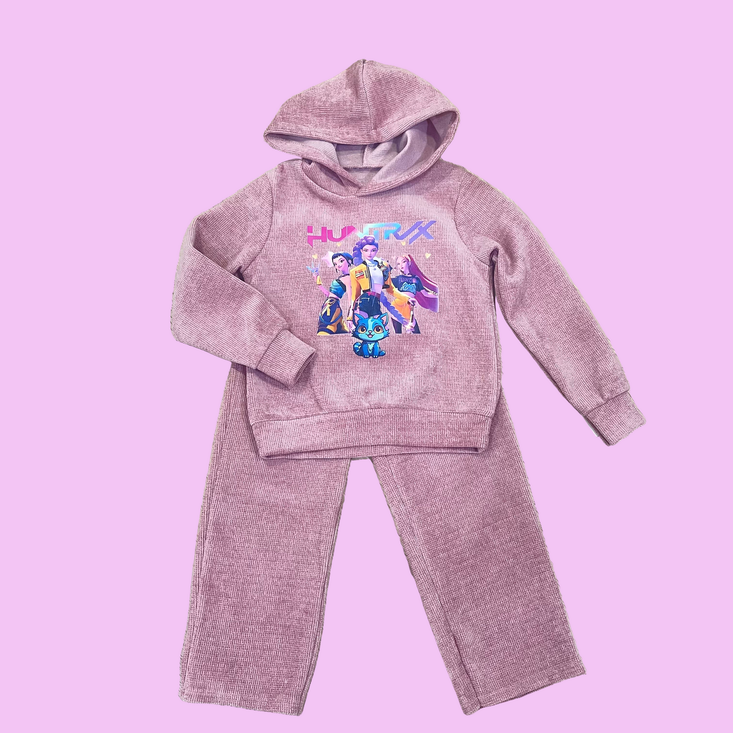 Chandal Huntrix K- Pop rosa empolvado - Pronta Moda