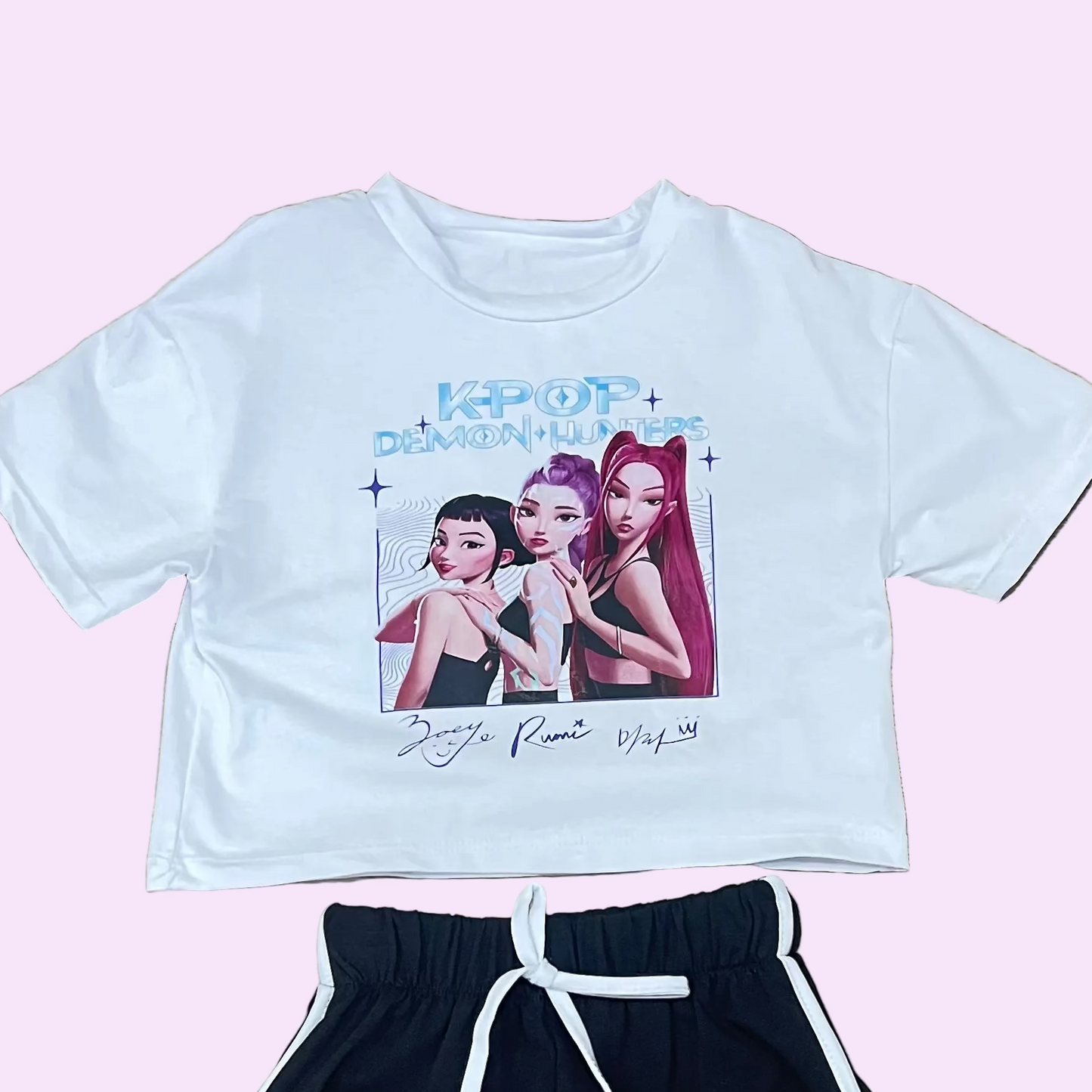 Conjunto short negro K- Pop