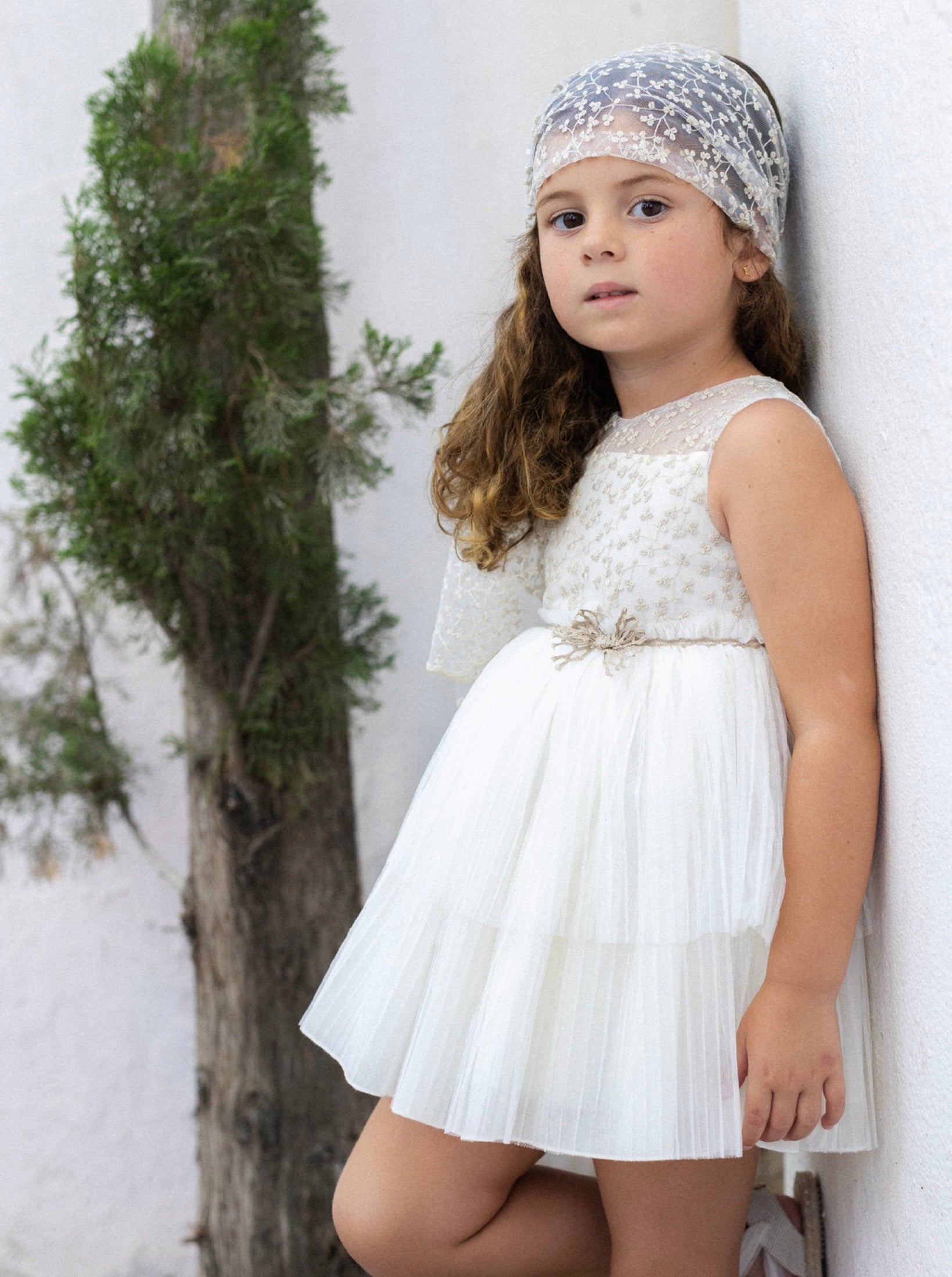 Vestido Ceremonia de niña plisado Basmarti 2025 – Moda Infantil