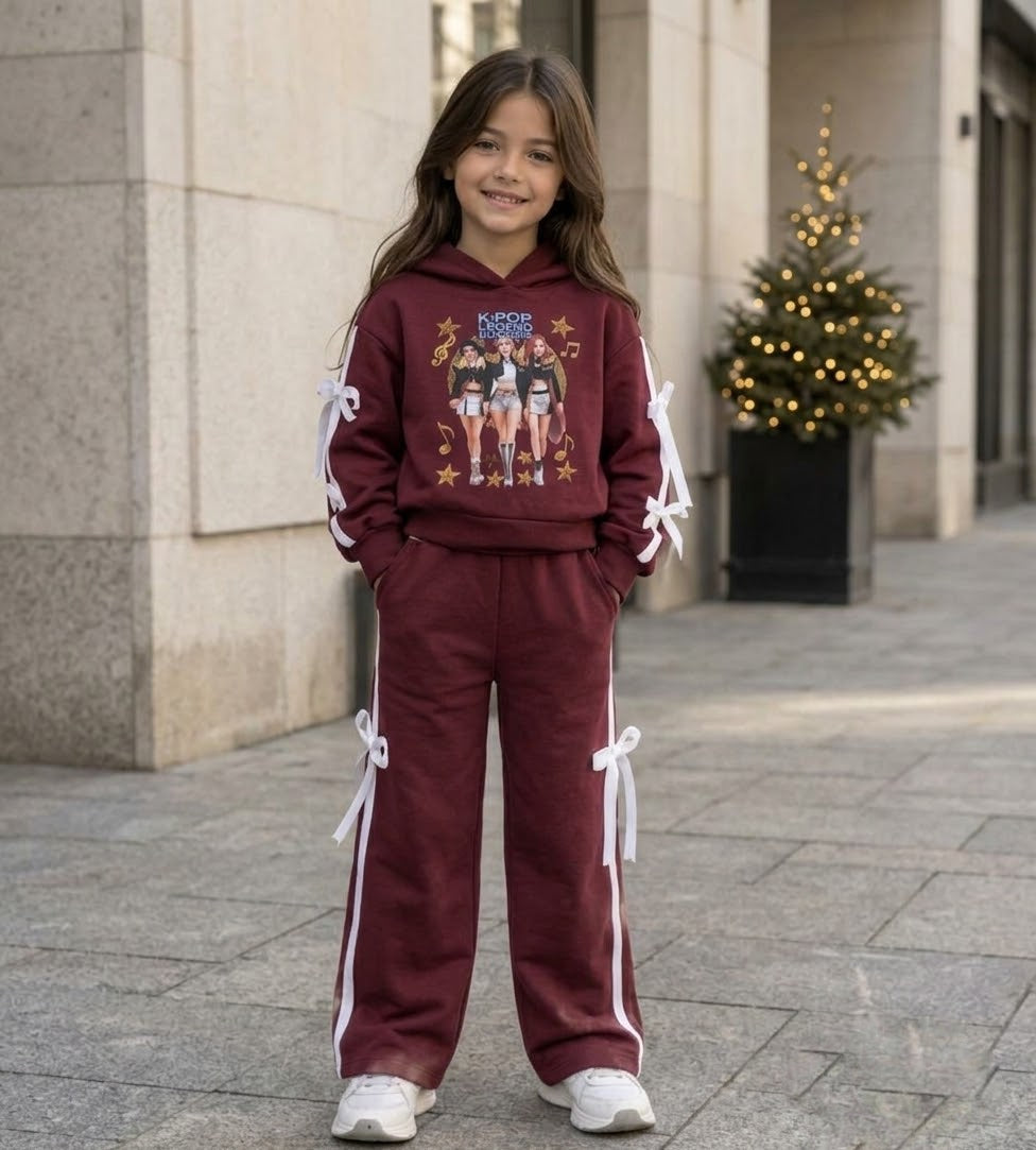 Chandal granate de las guerreras K-Pop - Pronta moda