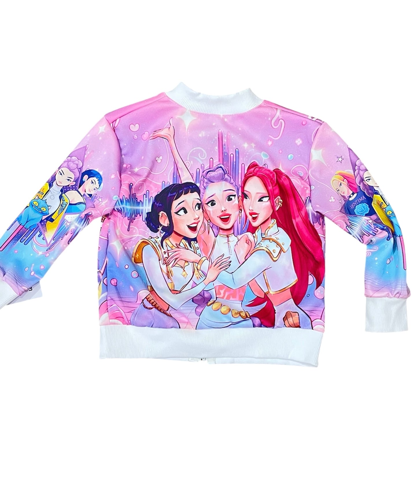 Sudadera con cremalleras estampada k-Pop