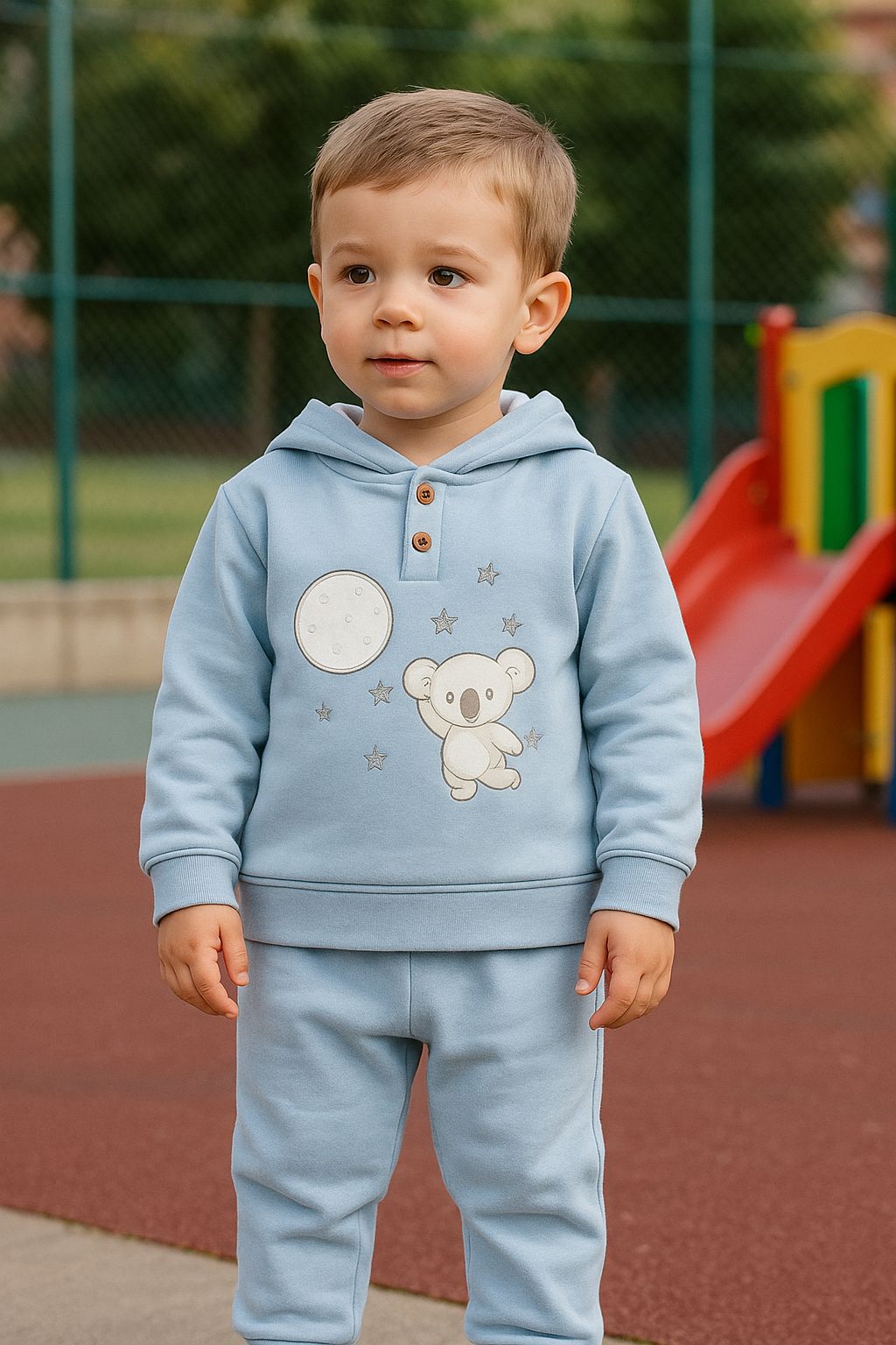 Conjunto chandal bebé niño koala con globo