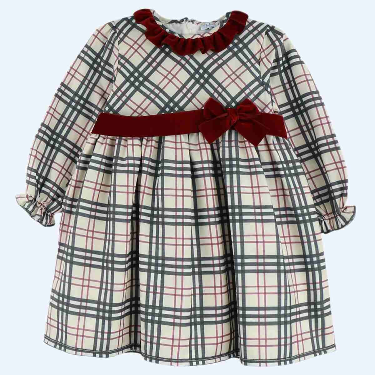 Vestido con cuadros Burberry