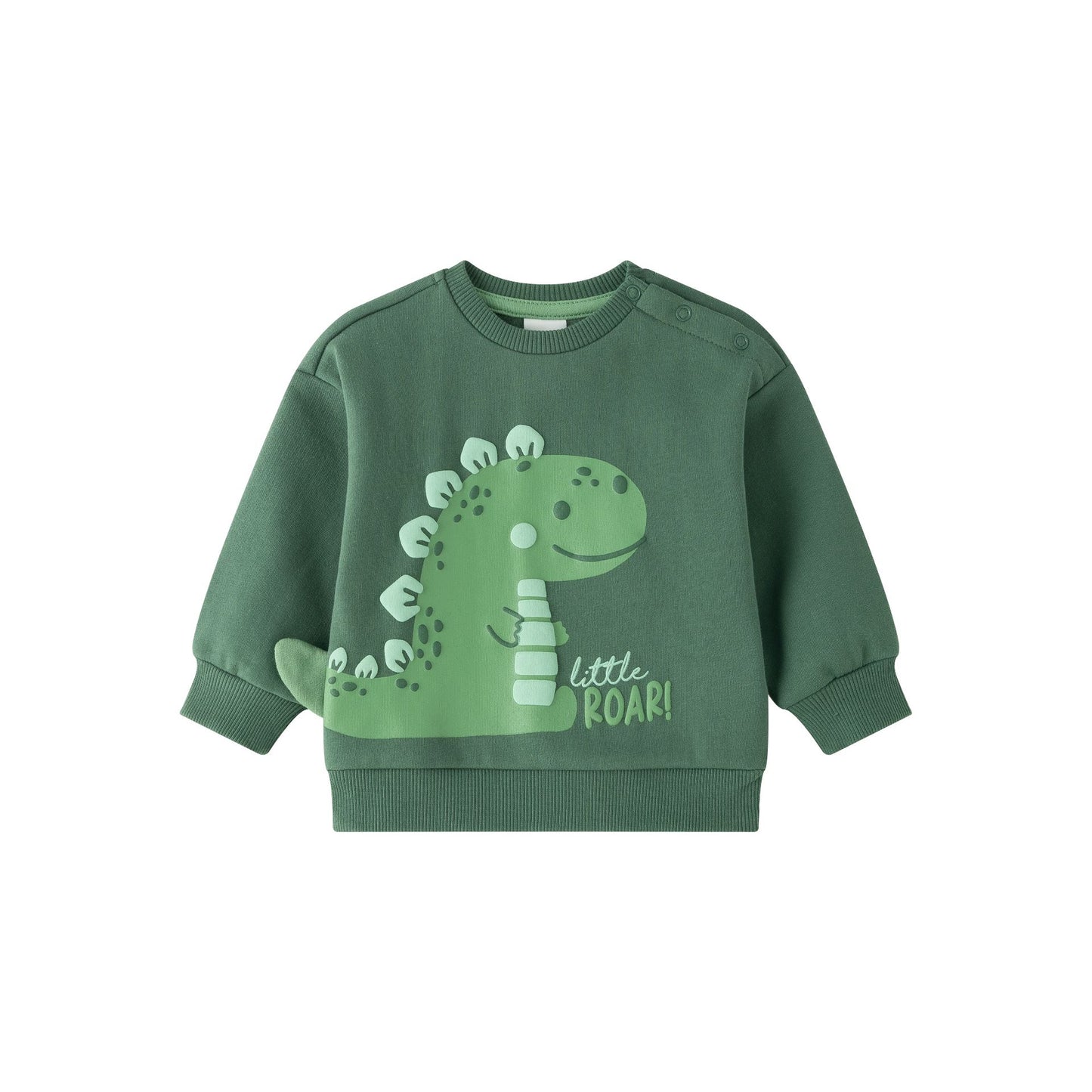 Sudadera bebé dinosaurio en verde - Newness invierno