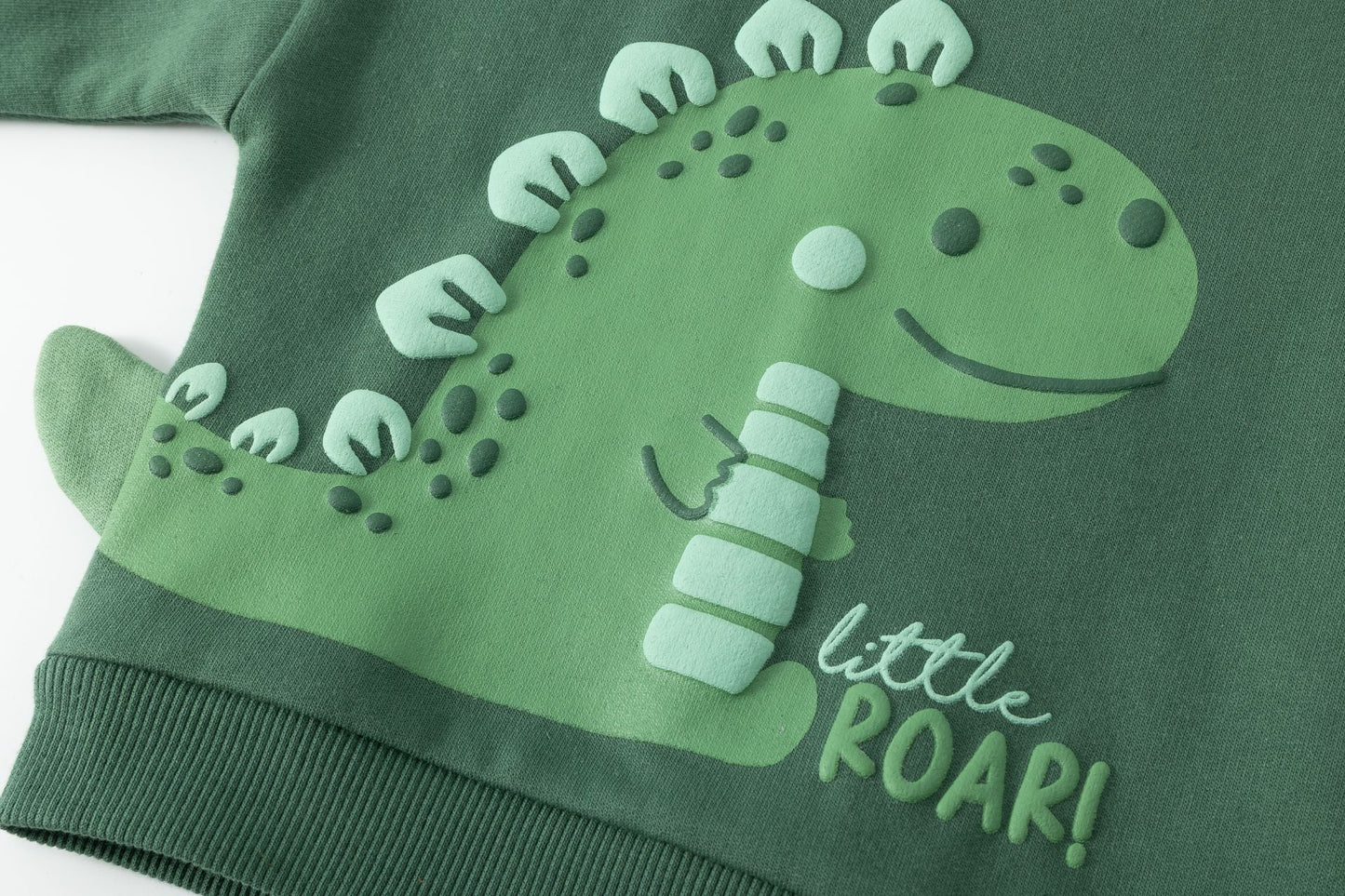Sudadera bebé dinosaurio en verde - Newness invierno
