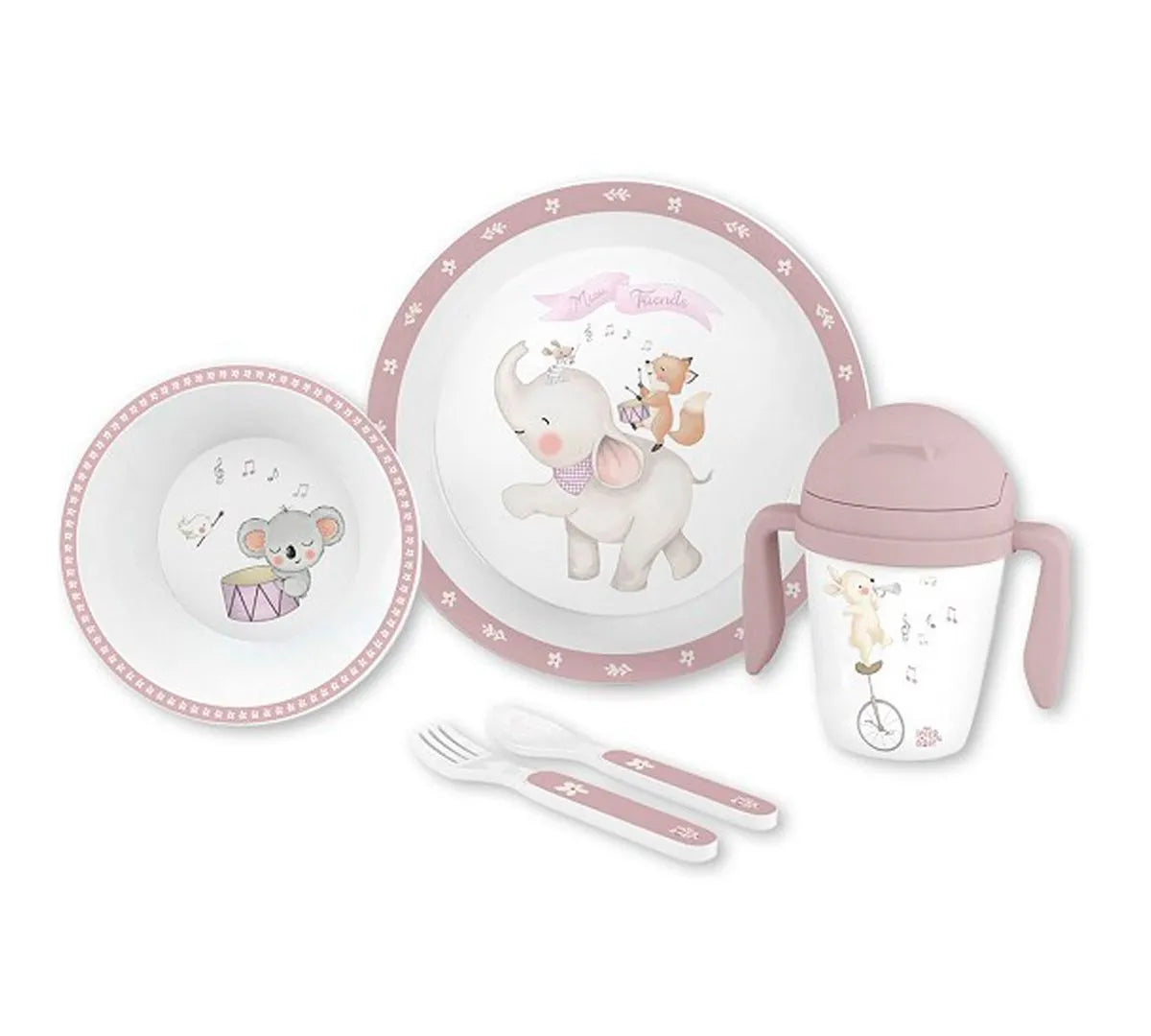 Vajilla 5 Piezas music elefante - Interbaby