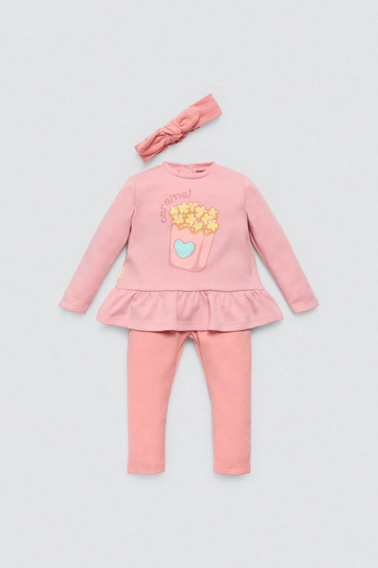 Conjunto bebé 3 piezas  palomitas - Isabel Mora