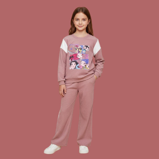 Chandal de niña K- Pop rosa palo - Pronta Moda