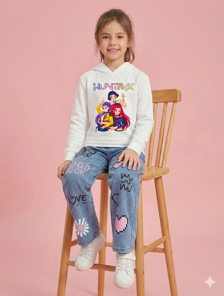 Sudadera blanca con capucha 💕primavera k-Pop - Pronta moda