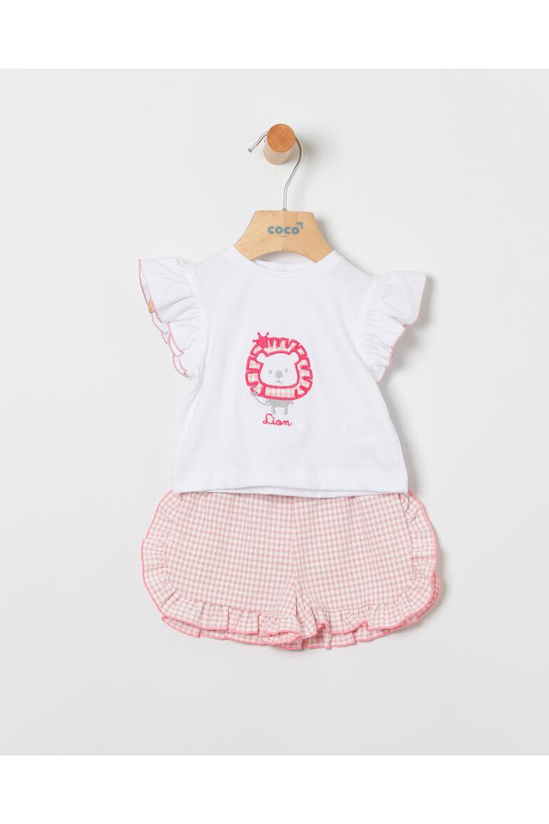 Conjunto niña camiseta León rosa - Coco Acqua 2025