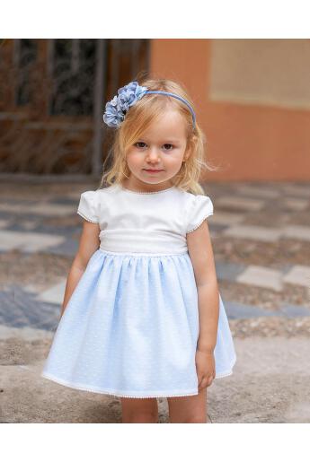 Vestido ceremonia de tul en celeste - Coco Acqua 2025