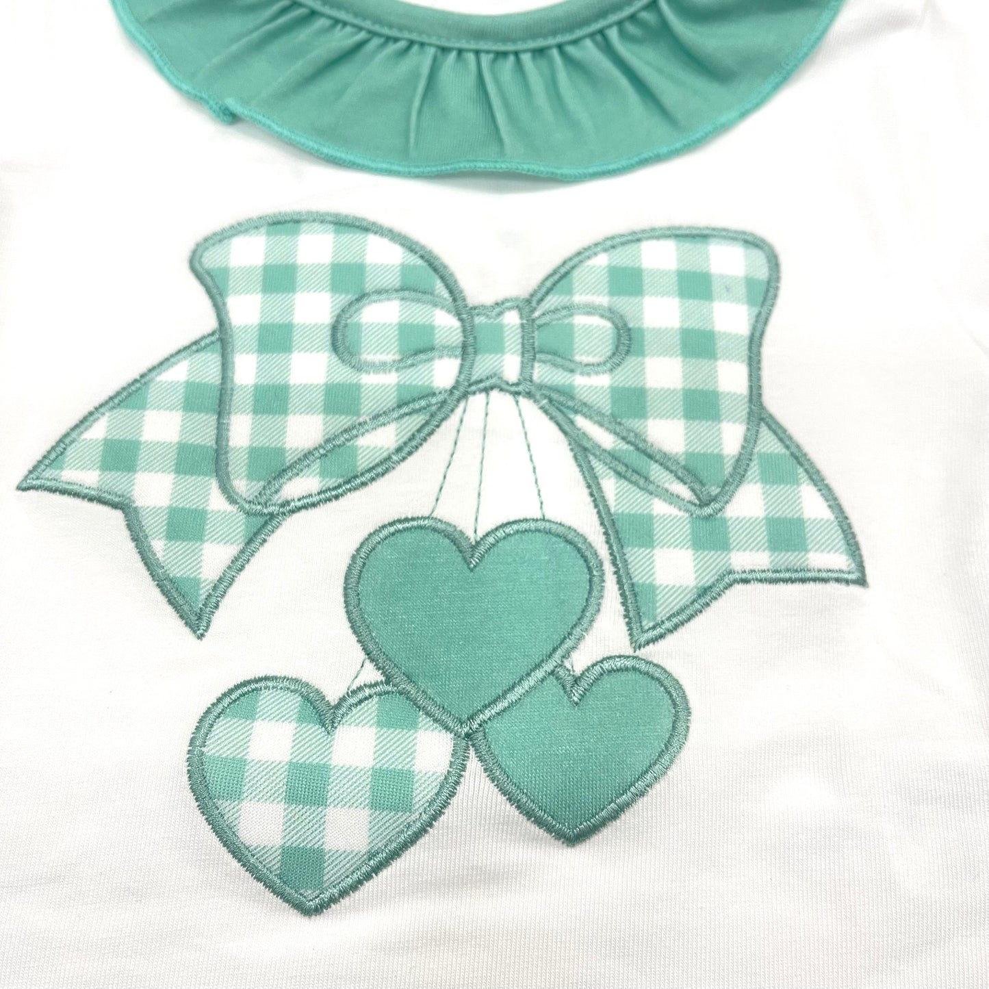 Conjunto bebé niña lazo en verde