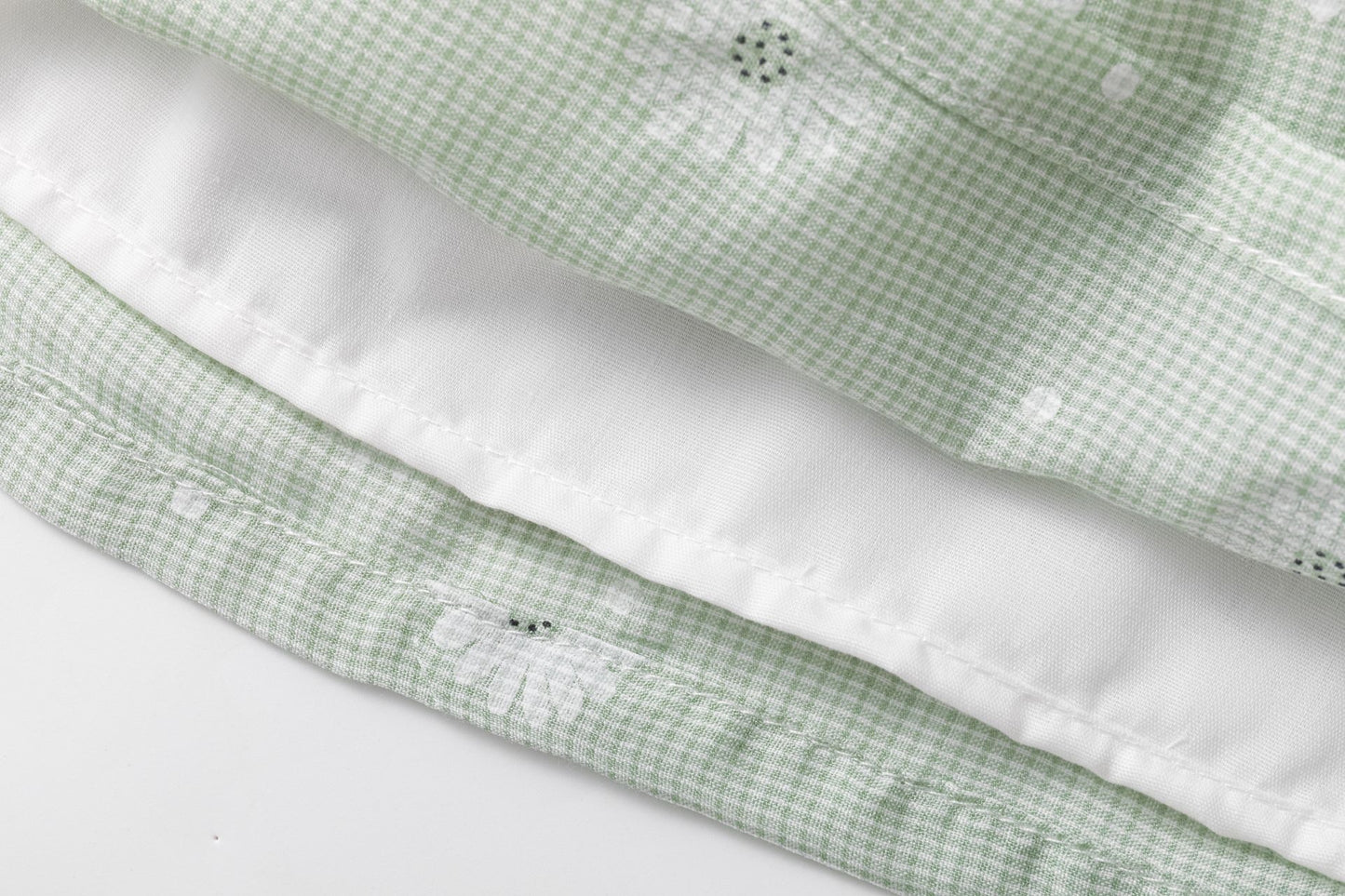 Conjunto de falda con flores verdes, con vuelo y camiseta - Newness