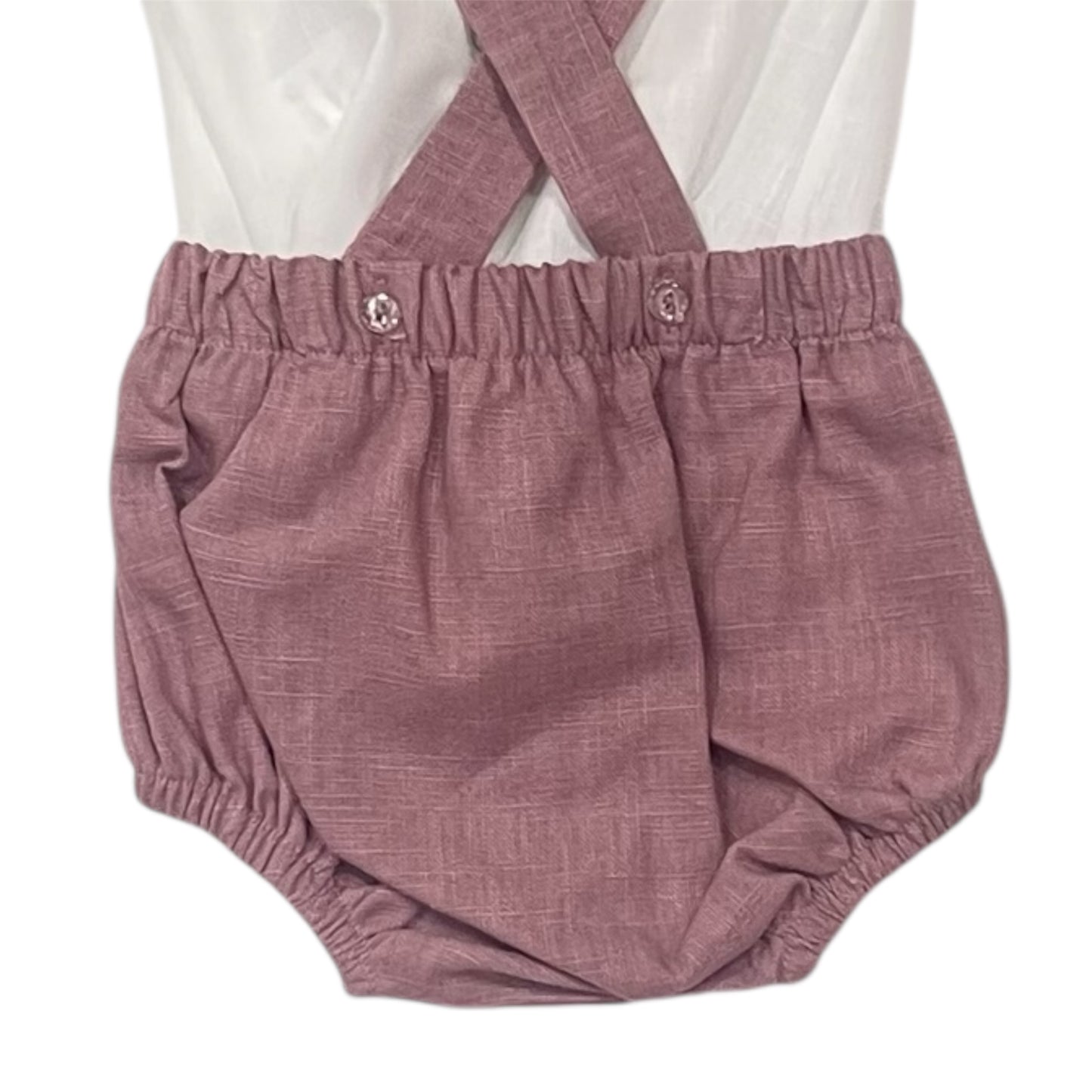 Conjunto ranita de niño en rosa palo - Cosiendo Sueños