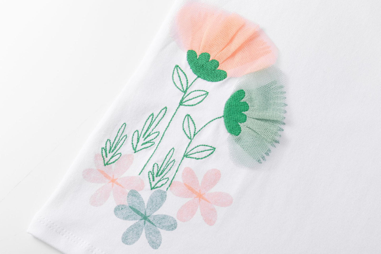 Camiseta de niña de algodón de primavera verano es Newness