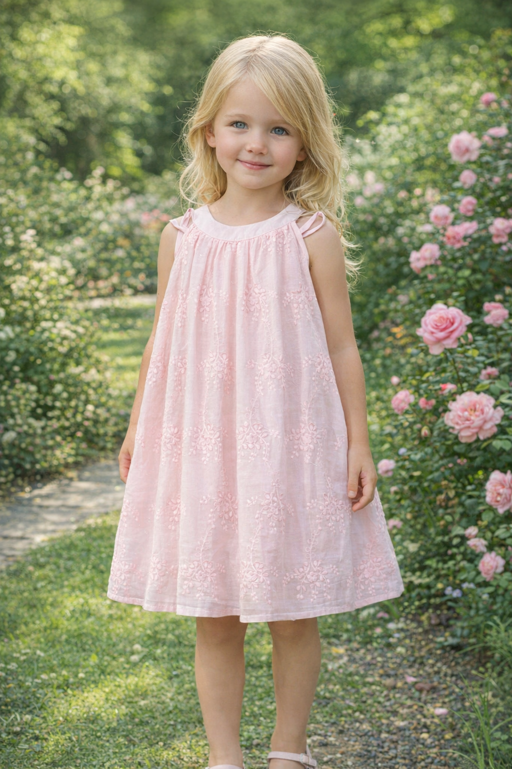 Vestido de niña en rosa