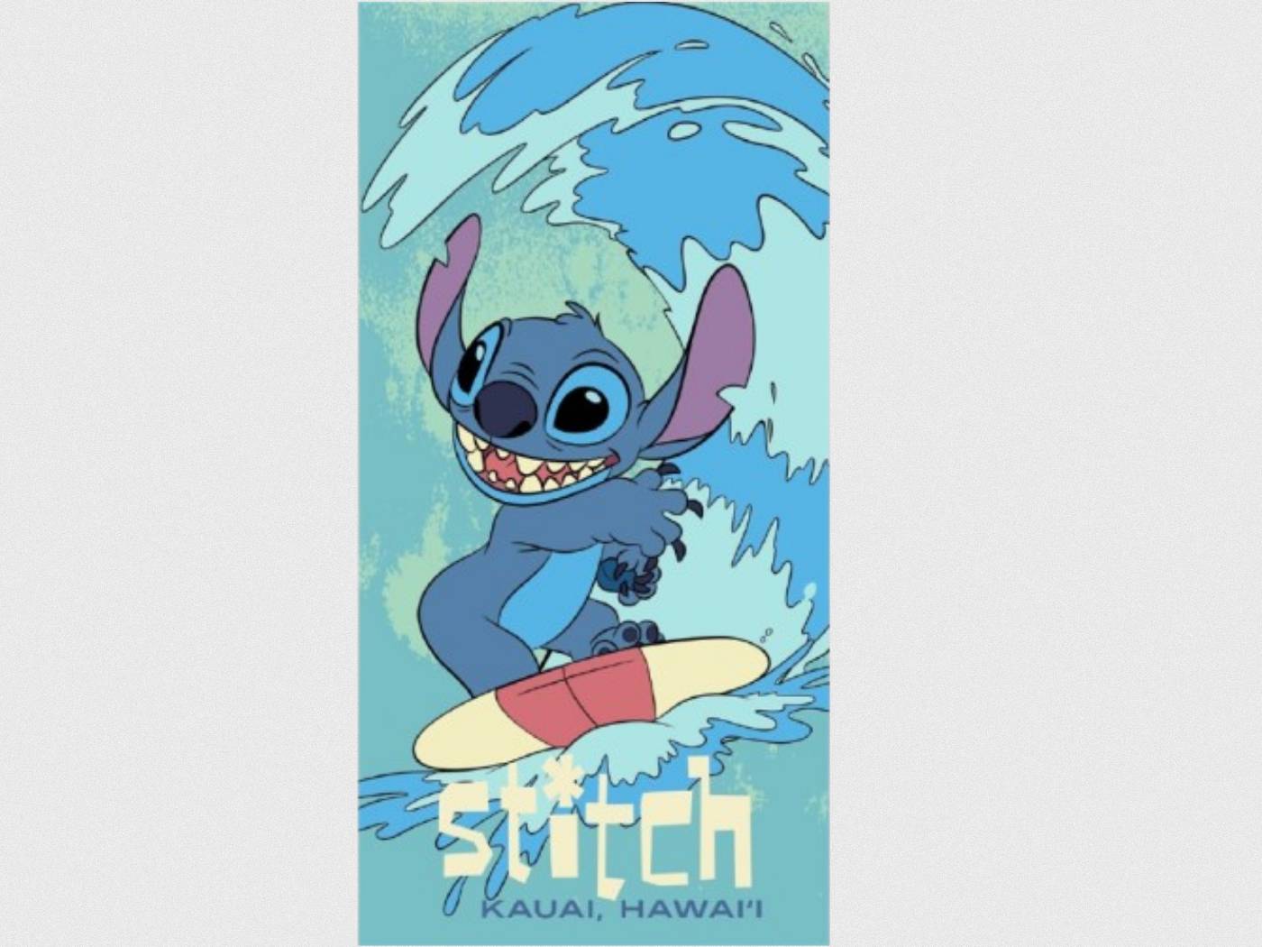 Toalla playa Stitch surfero - Disney