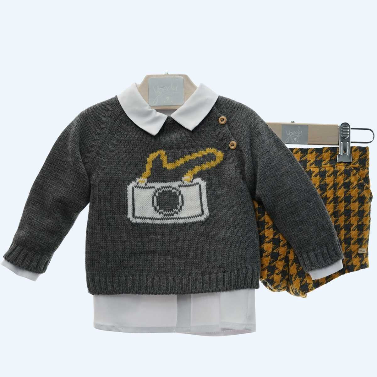Conjunto Niño Jersey cámara fotos, Camisa Y Pantalón - Yoedu