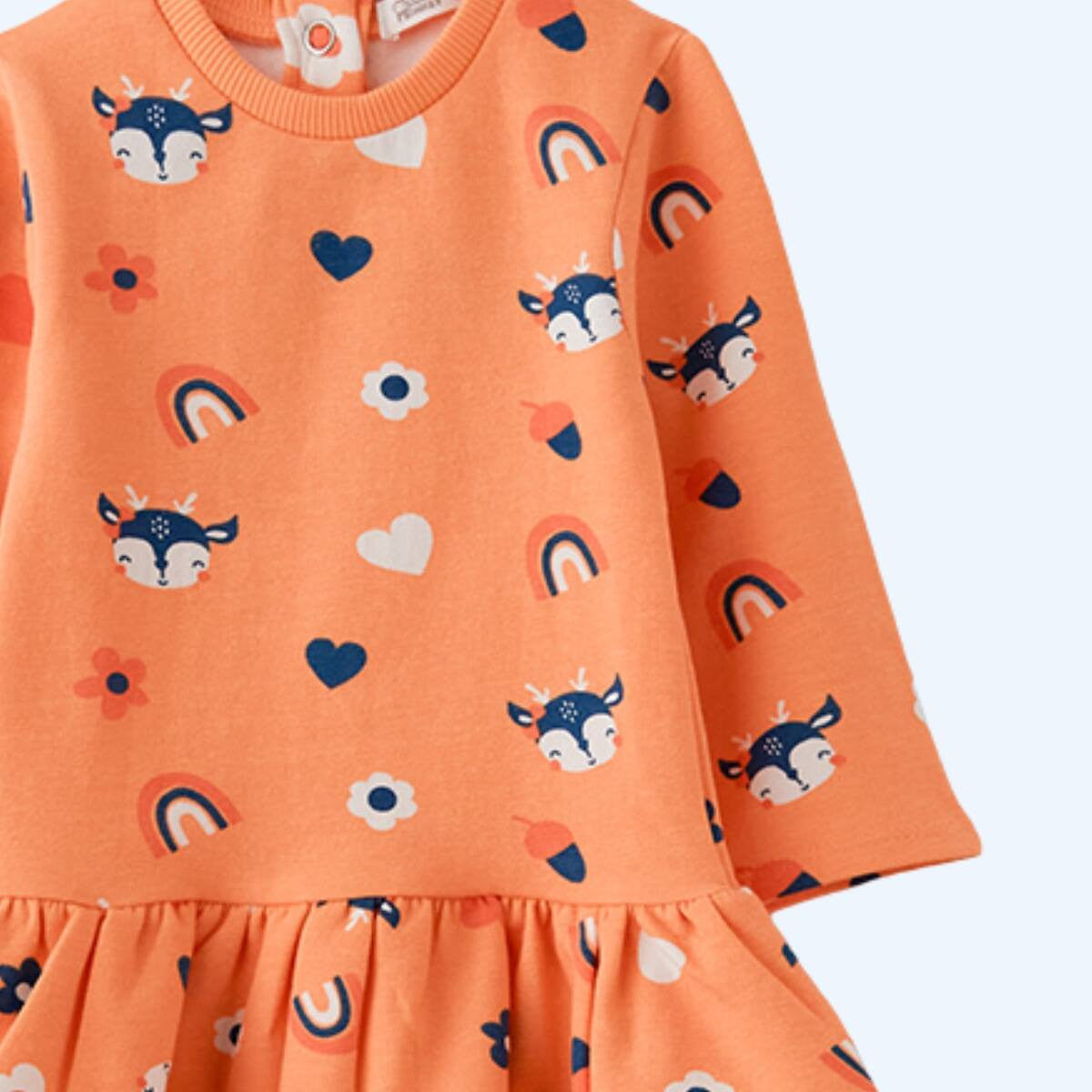 Vestido algodón naranja ciervos - Street Monkey