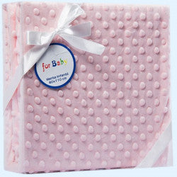 Manta topo de terciopelo en rosa claro