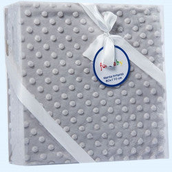 Manta topo de terciopelo en gris