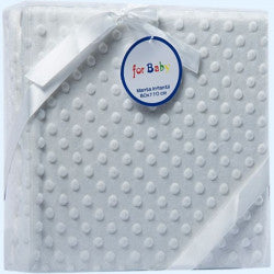 Manta topo de terciopelo en blanco