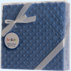 Manta topo de terciopelo en azulón