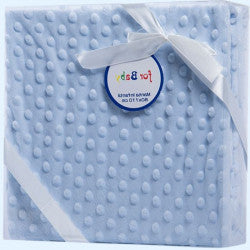 Manta topo de terciopelo azul claro