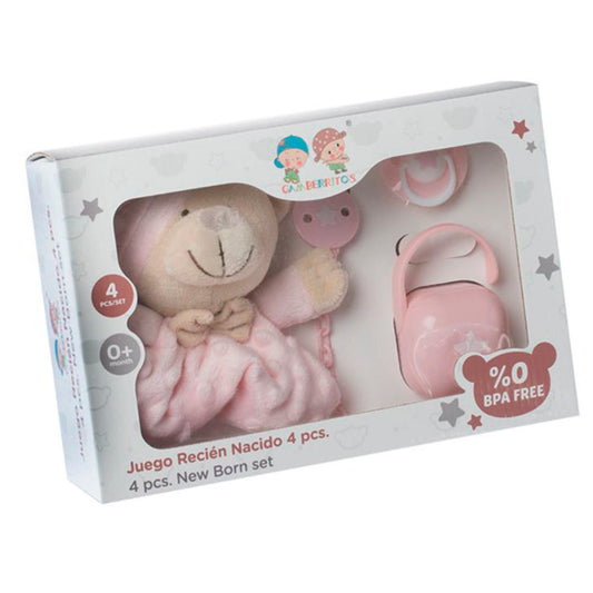 Juego Recien Nacido 4Pcs Rosa